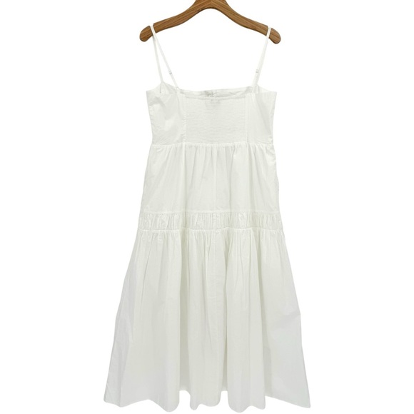 Quince 100% Organic Cotton Poplin Spagetti Strap Maxi Dress in Classic White L - Picture 6 of 16